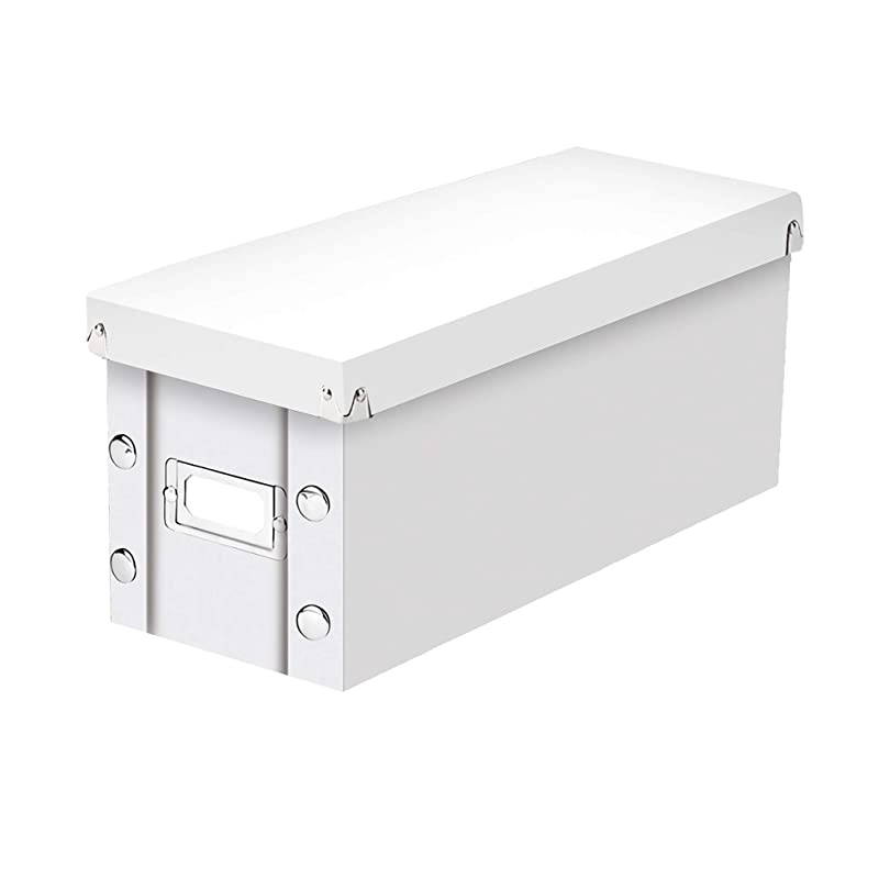 CD Storage Box, 13.25" x 5.125" x 5.125", White (SNS03311)