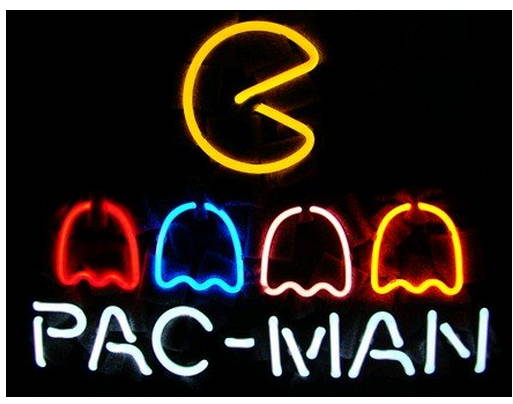 Fashion Neon Sign Pac-Man Beer Handcrafted Real Glass Lamp Neon Light Neon Sign Beerbar Sign Neon Beer Sign 19x15