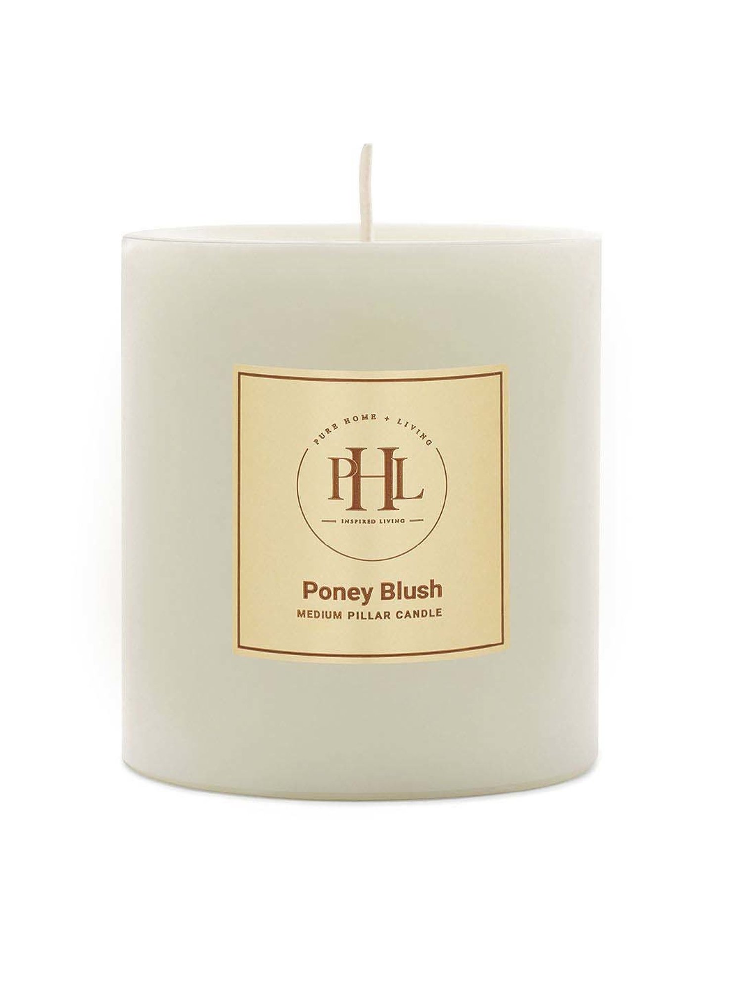Pure Home and Living White Peony Blush Medium Pillar Candle