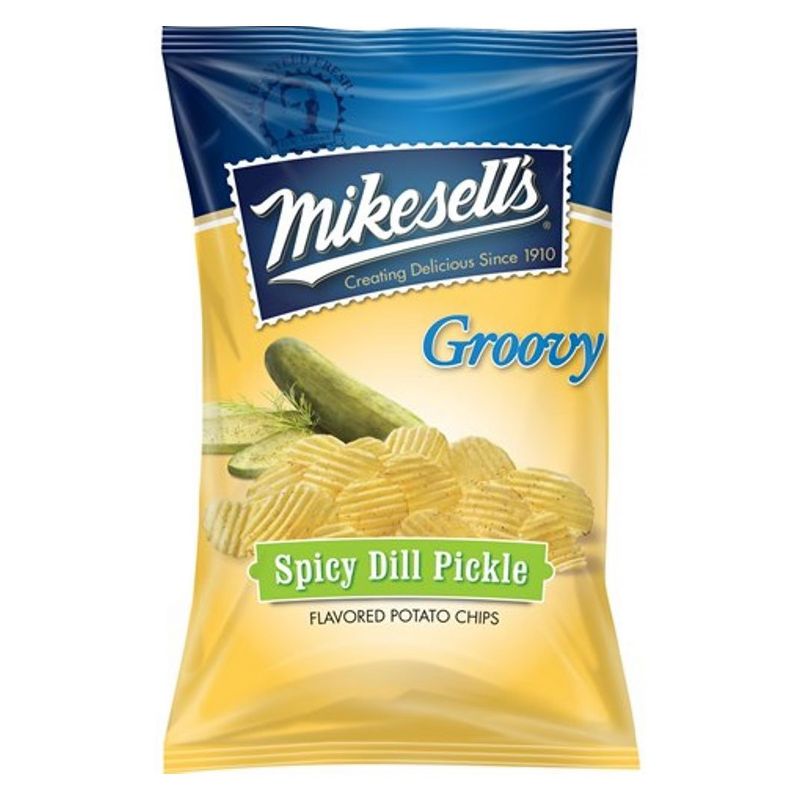 Mikesell's Groovy Spicy Dill Pickle Flavored Potato Chips - 9.5oz
