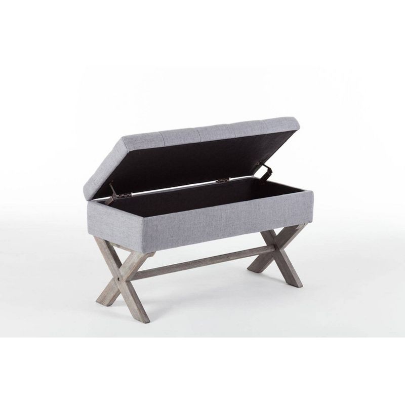 Angelina Storage Bench Gray - Boraam