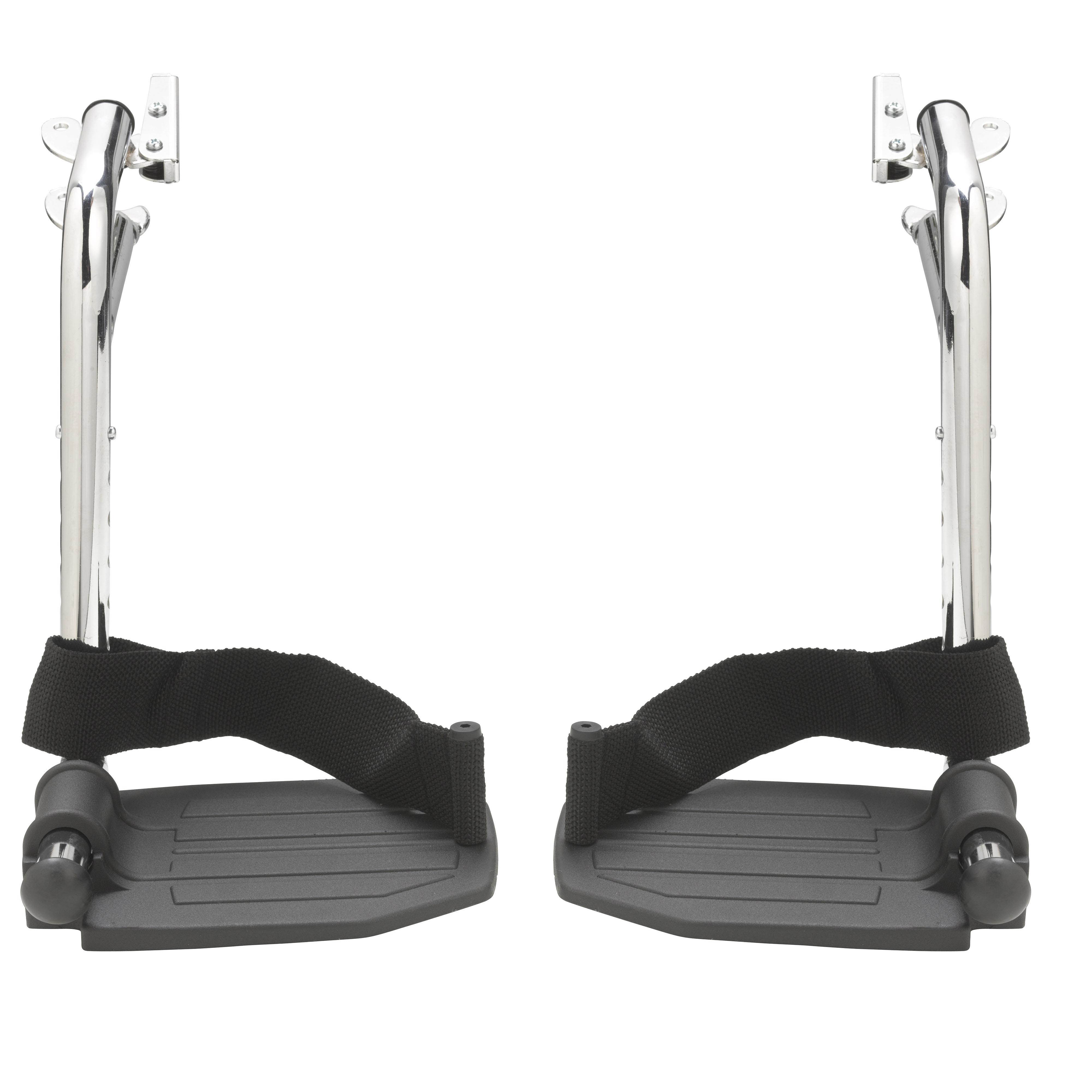 Drive Medical Chrome Swing Away Footrests with Aluminum Footplates Model stdsf-tf