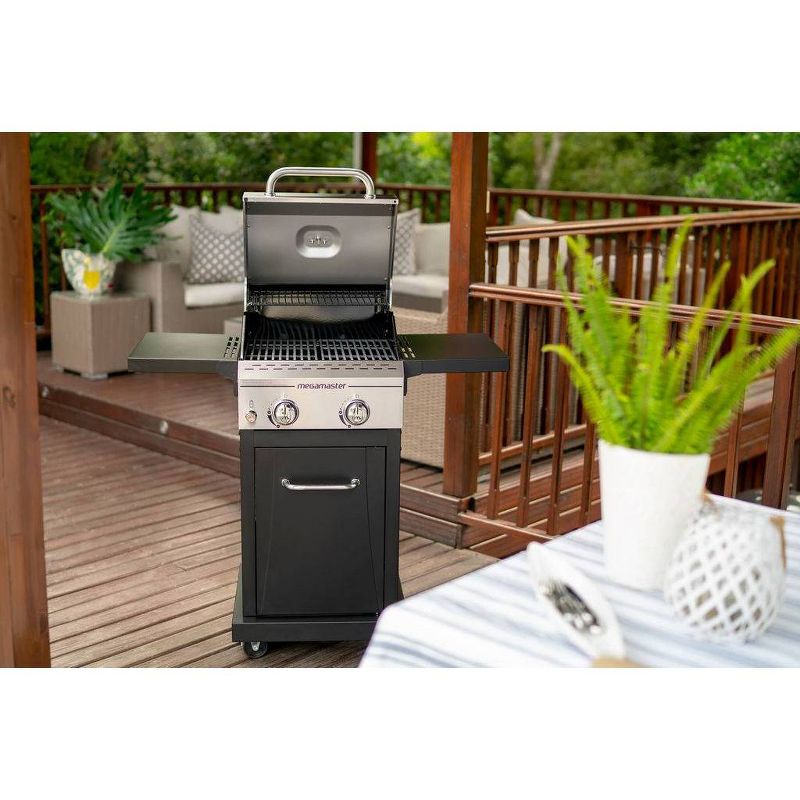 Megamaster 720-0864MATG 2 Burner Gas Grill with Stainless Steel Tong