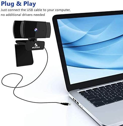 2021 AutoFocus 1080p Webcam with Stereo Microphone and Privacy Cover, NexiGo N930AF FHD USB Web Camera, for Streaming Online Class, Compatible with Zoom/Skype/Facetime/Teams, PC Mac Laptop Desktop