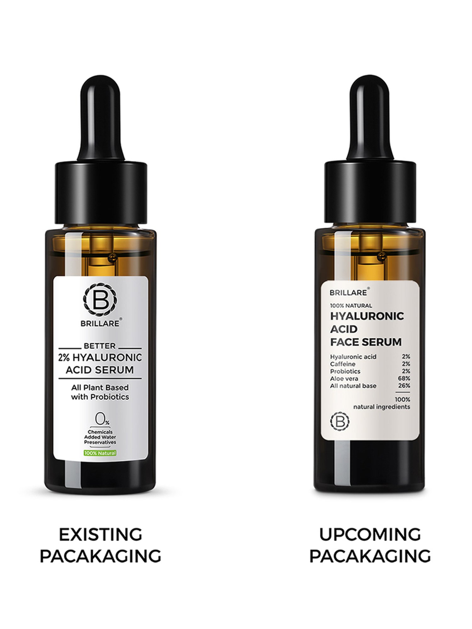 Brillare 100% Natural Hyaluronic Acid Face Serum - 30 ml