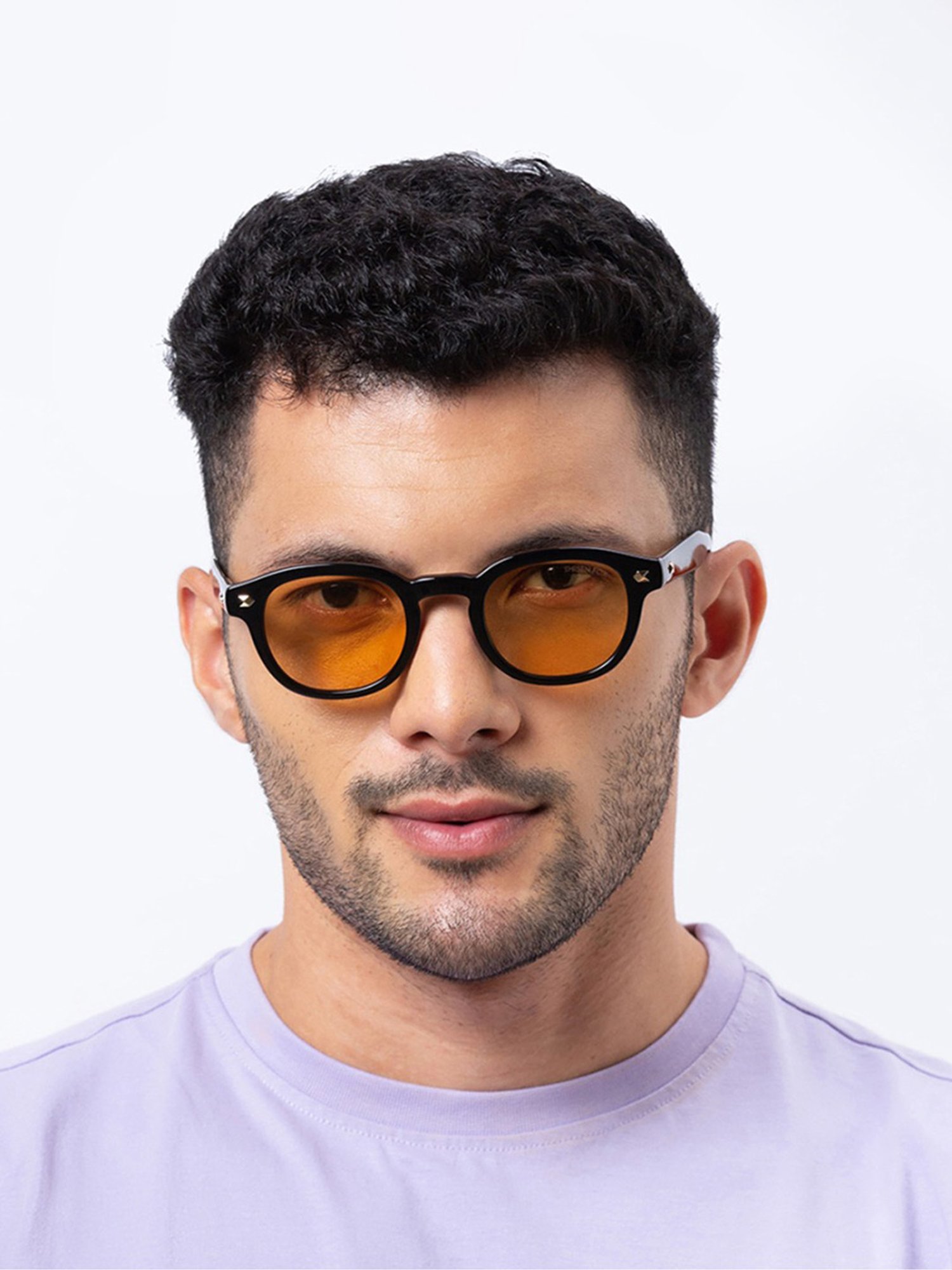 Shisen Fox Kitsune Black/Havana Round Unisex UV Protection Sunglasses -49 mm