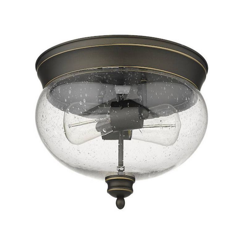 2-Light 7.5" Ceiling Light Flush Mount Olde Bronze - Z-Lite