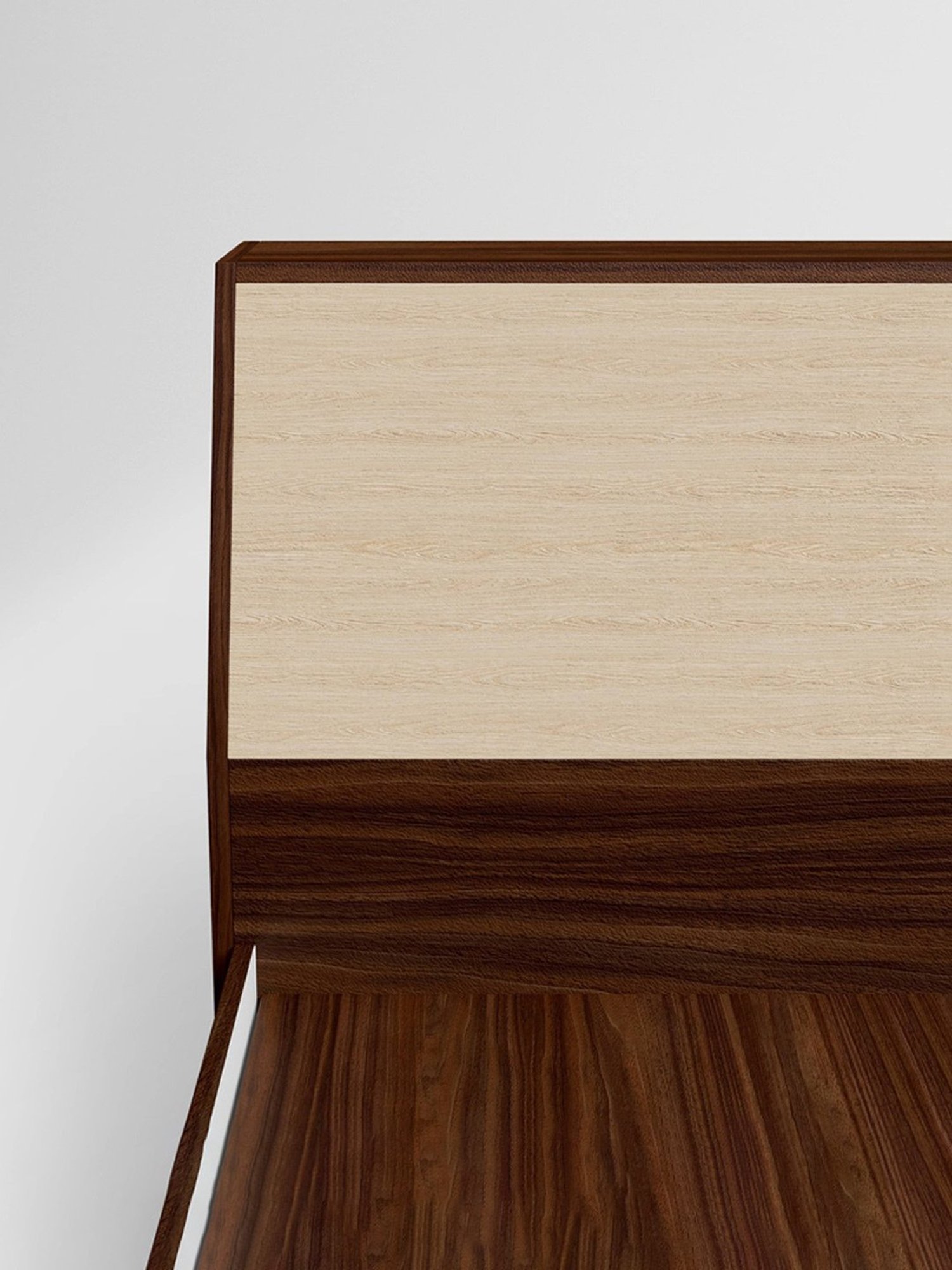 Godrej Interio Dawn Walnut Engineered Wood Queen Bed