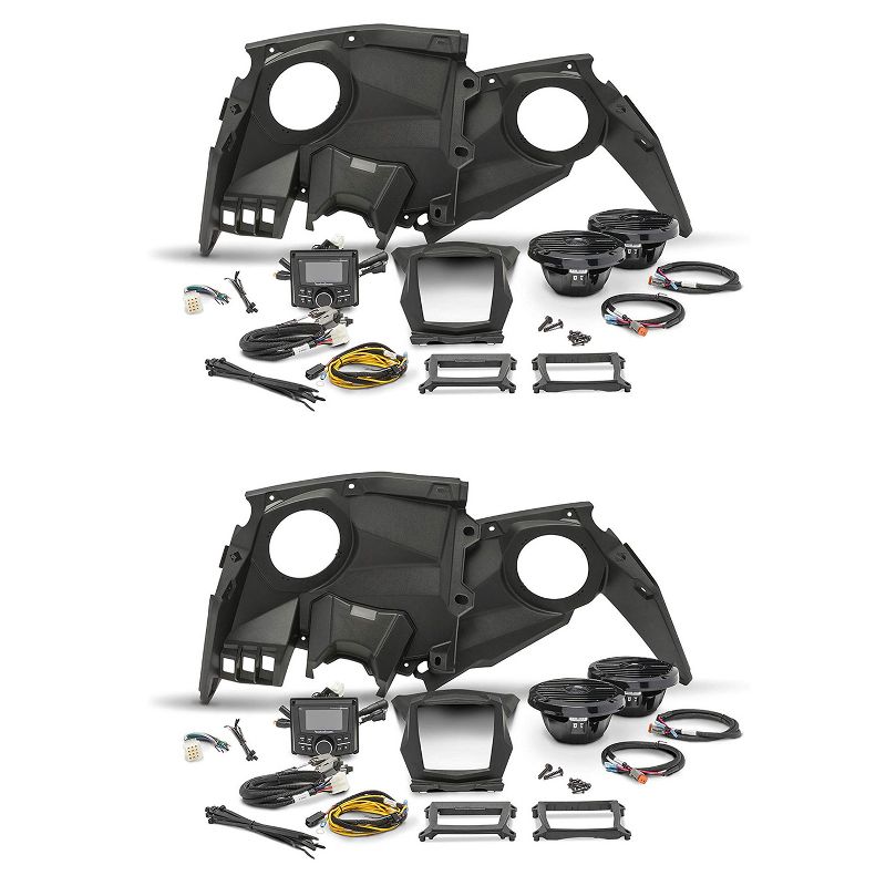 Rockford Fosgate 2 x X317-STAGE2 Stereo with Front Speaker Kit for Maverick X, 2017-19 (2 Pack)