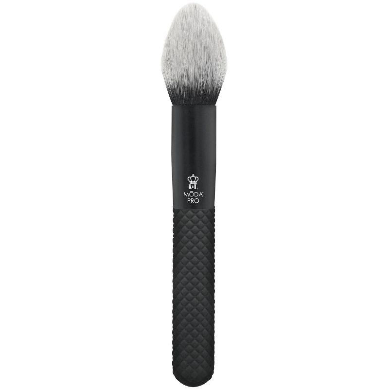 MODA Brush Pro 13pc Full Face Black Makeup Brush Set with  Wrap, Includes - Highlighter, Buffer, Shade, and Crease Brushes