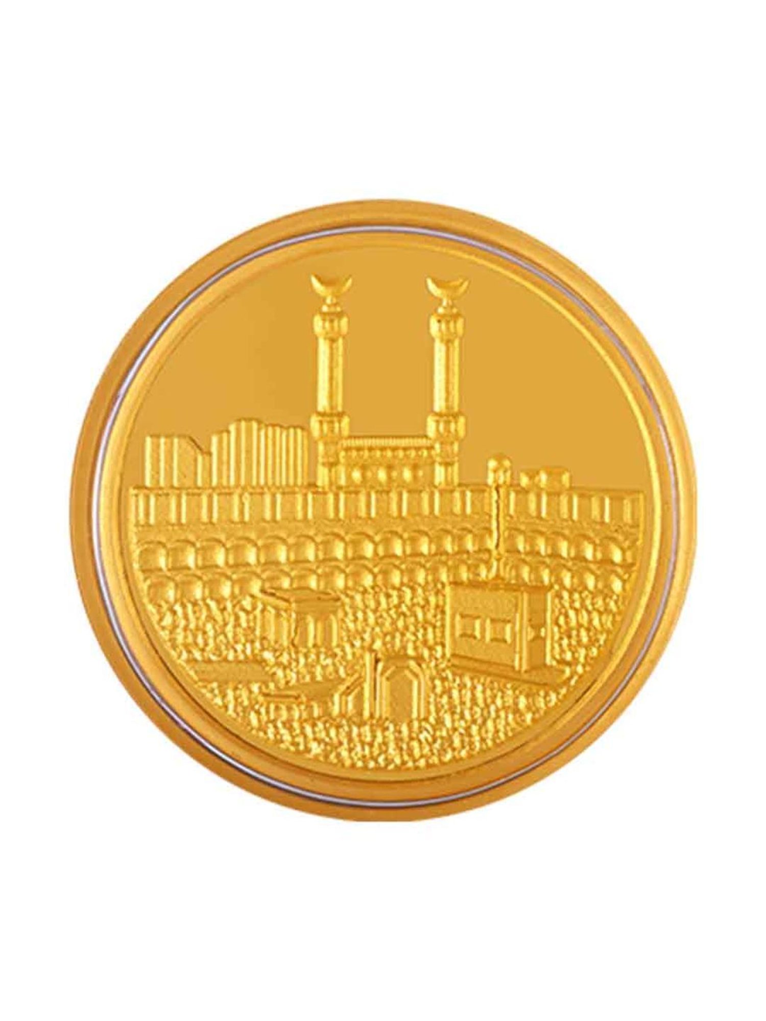 P.C. Chandra Jewellers Pooja Kalash-Inscribed 24k (999) 0.05gm Yellow Gold Foil Coin