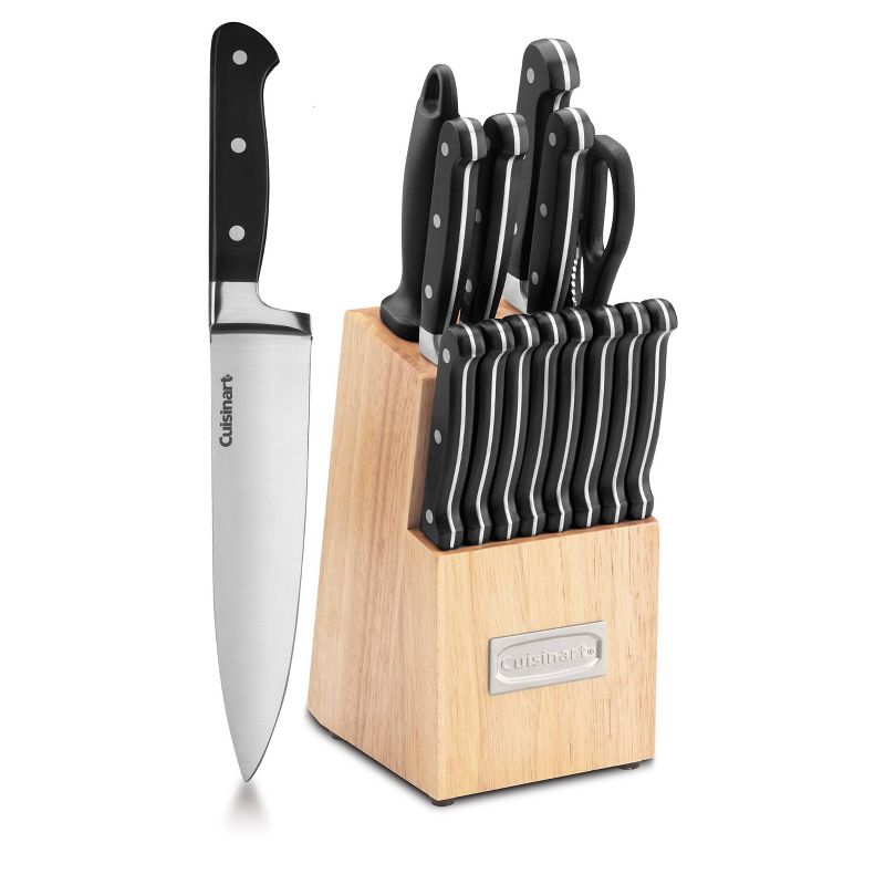 Cuisinart Classic 16pc Stainless Steel Triple Rivet Cutlery Block Set - C77TR-16P