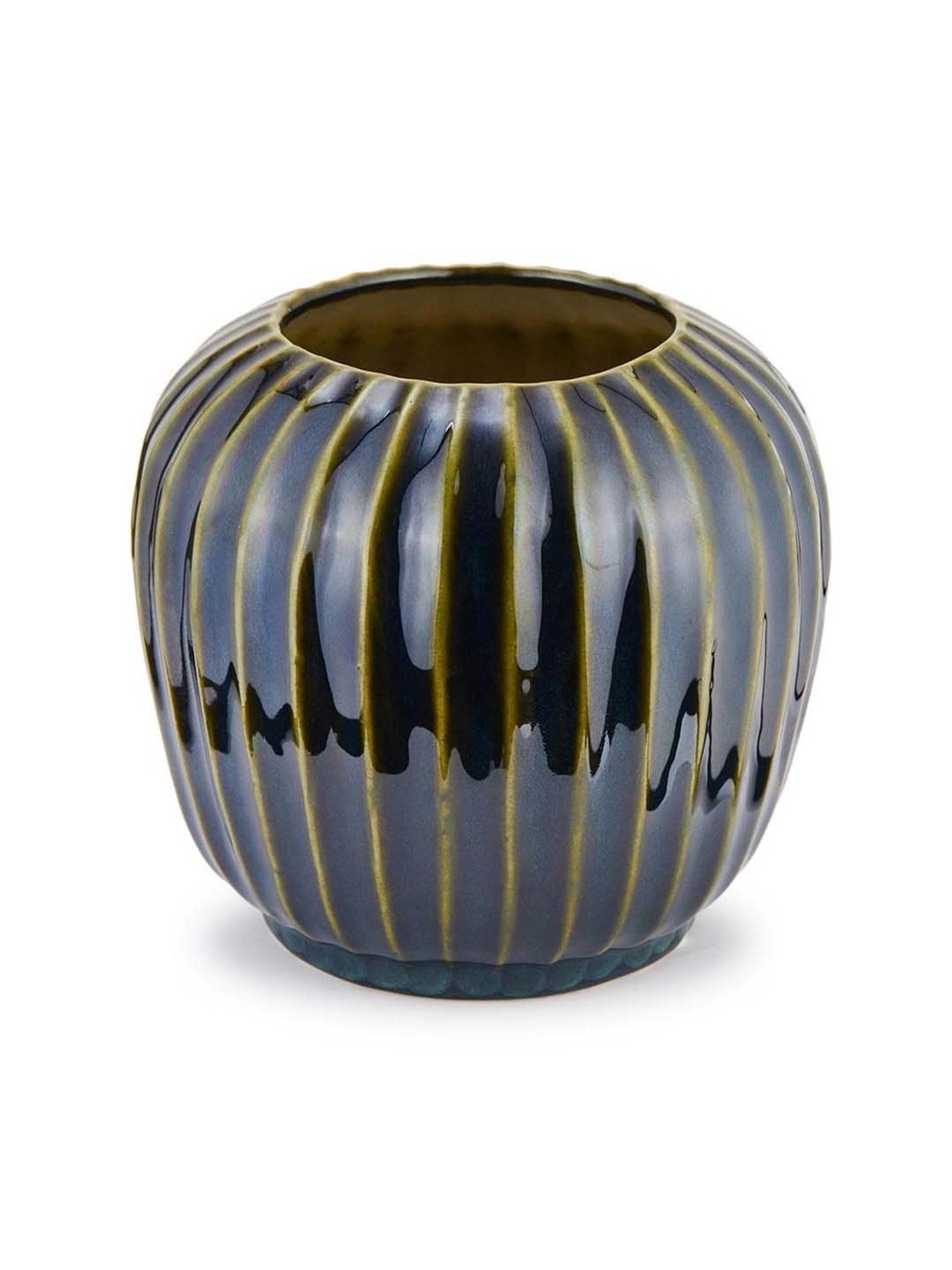 TAYHAA White Ceramic Leaf Shape Vase