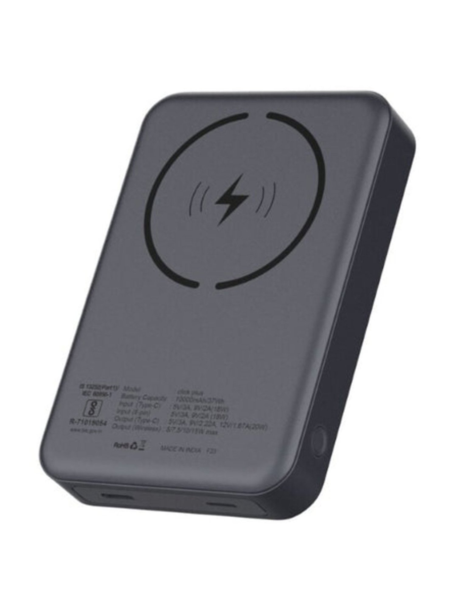 Stuffcool Click Plus 10000mAh Magnetic Wireless Powerbank (Grey)