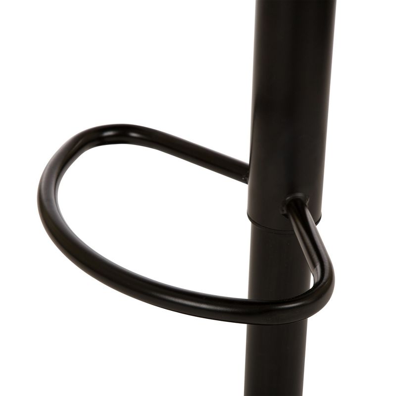 Set of 2 MidCentury Modern Vintage Leatherette Gaslift Adjustable Barstool Gray - Glitzhome