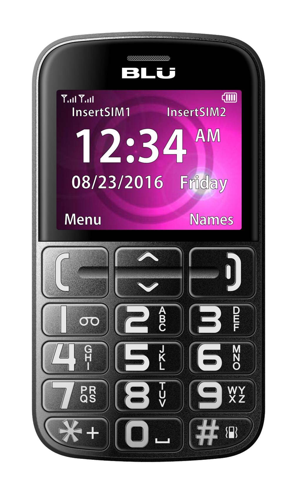 BLU Joy J010 Unlocked GSM Senior Friendly Phone - Black