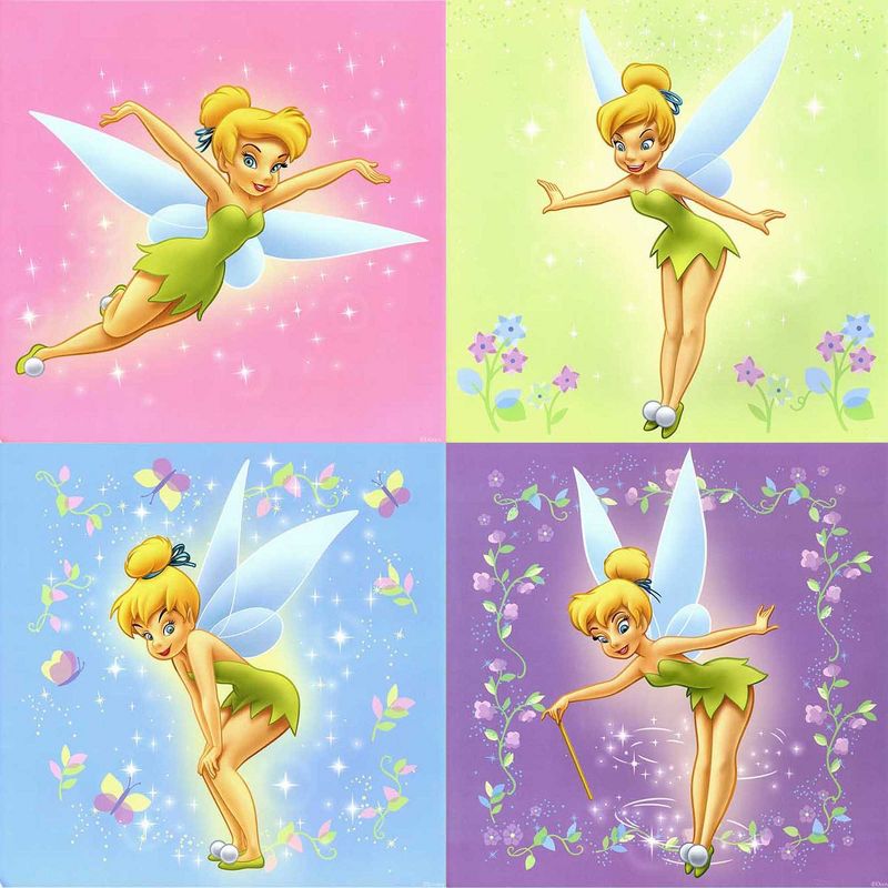 Disney Tinkerbell Self-Stick 44pc Wall Sticker Accent Kit - Disney Fairies..