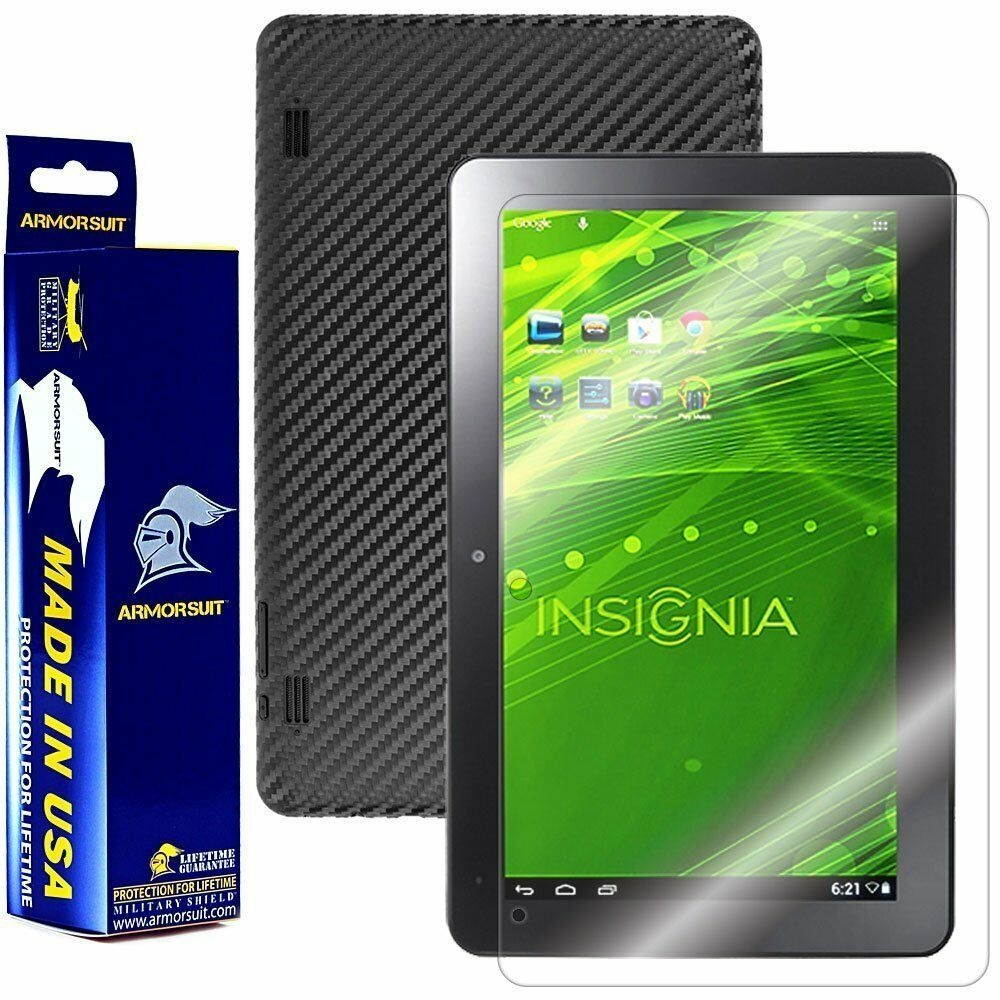 ArmorSuit MilitaryShield Insignia Flex 10.1 Screen Protector + Black Carbon Skin