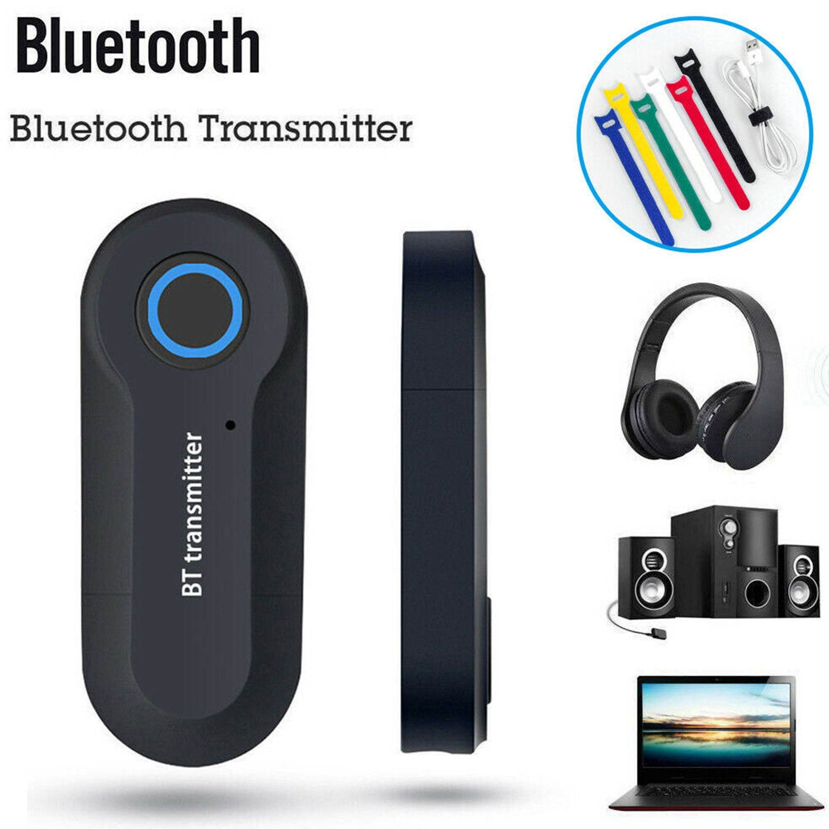 Bluetooth 4.0 Transmitter Audio BT400 Wireless Adapter 3.5mm Jack A2DP TV Stereo
