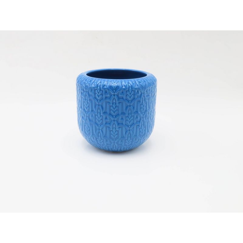 3ct Dolomite Tabletop Planter Set Blue/Teal/Yellow - Bullseye's Playground™