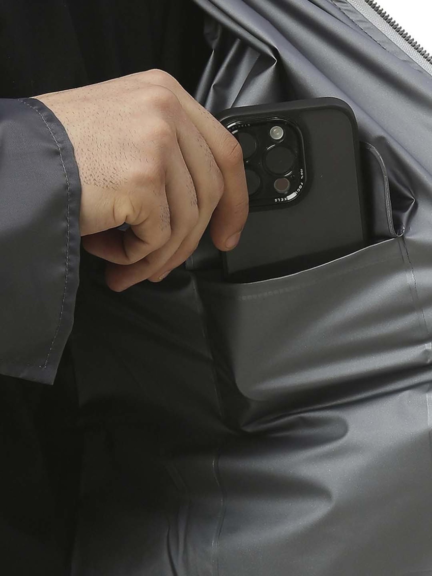 Zeel Grey Raincoat Set