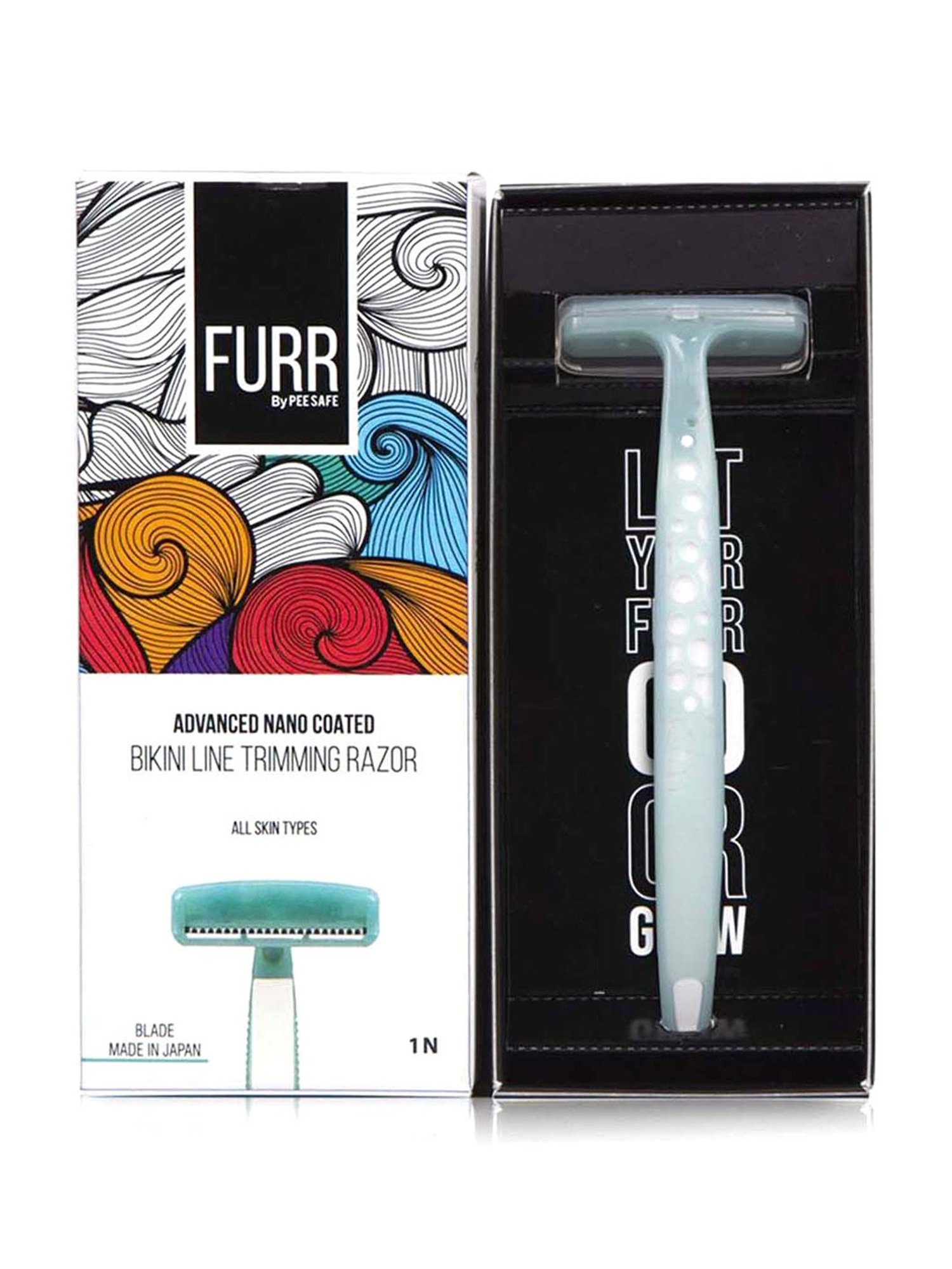 Furr by Pee Safe Bikini Line Trimming Razor (Green and White)