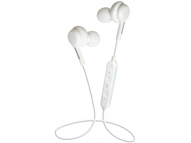 MAGNAVOX MBH552-WH Stereo Earphones with Extreme Bass and Bluetooth Wireless Technology