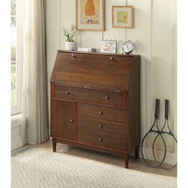 Wyanie Office Armoire Walnut - Acme Furniture