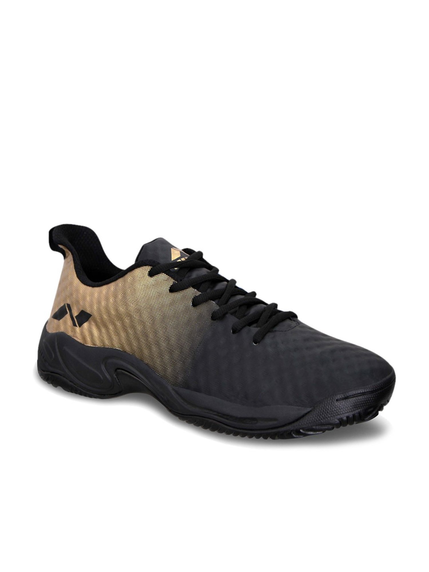 Nivia Power Smash Black & Golden Tennis Shoes