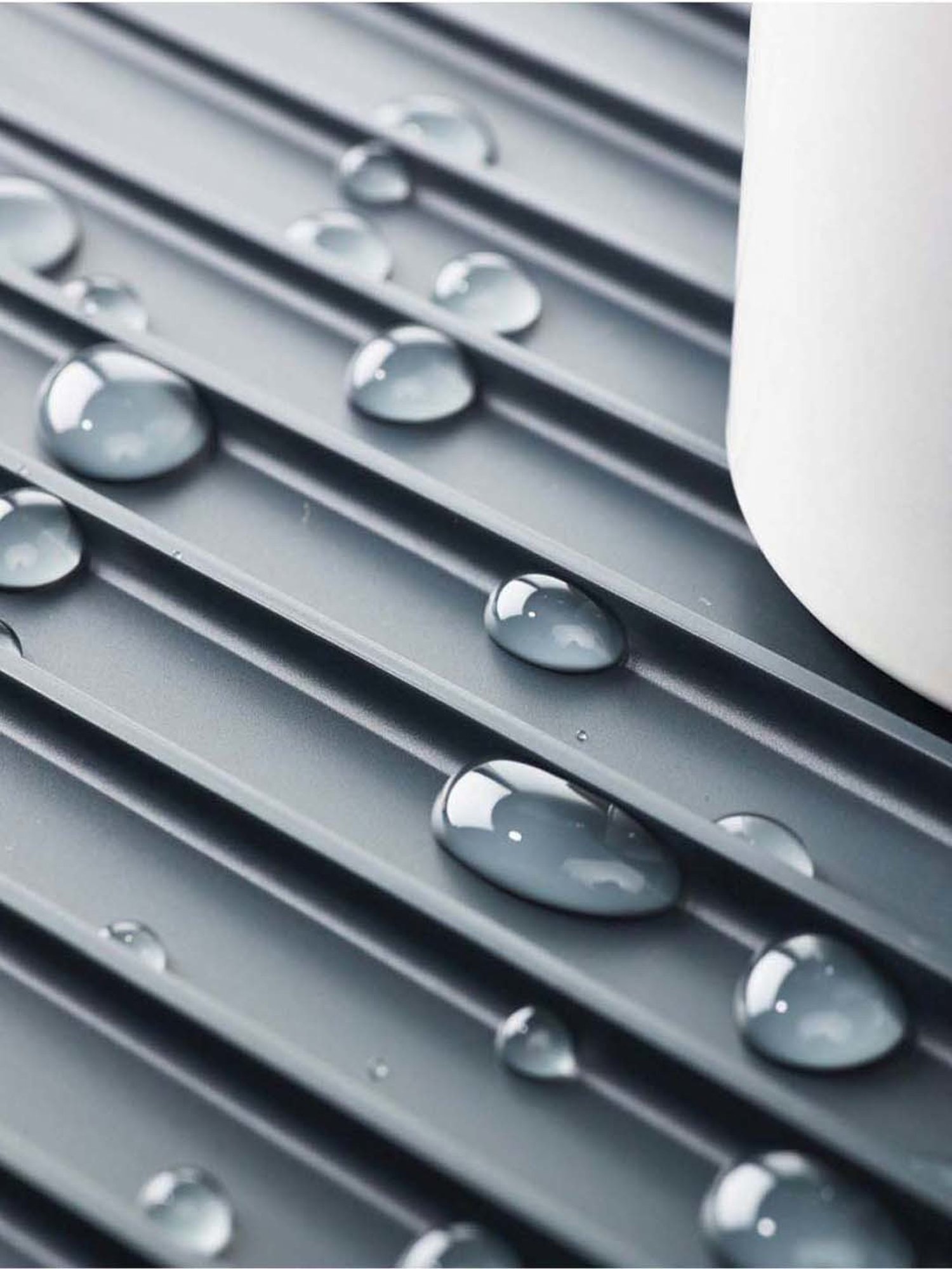 Joseph Joseph Grey Polypropylene Dish Rack And Drain Board With Cutlery Organizer Dish Drainer