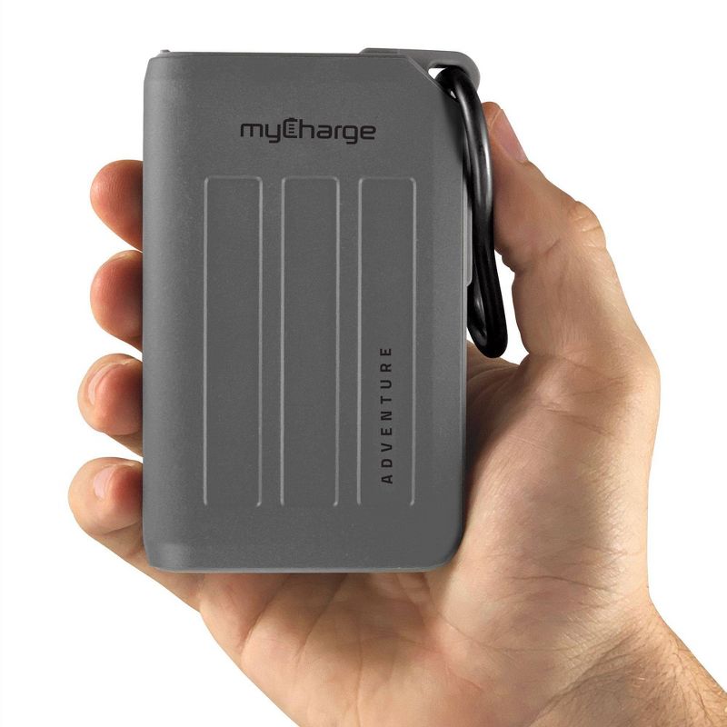 myCharge Adventure H2O Max 10050mAh/2.4A Output Dual USB-A Port Power Bank - Gray
