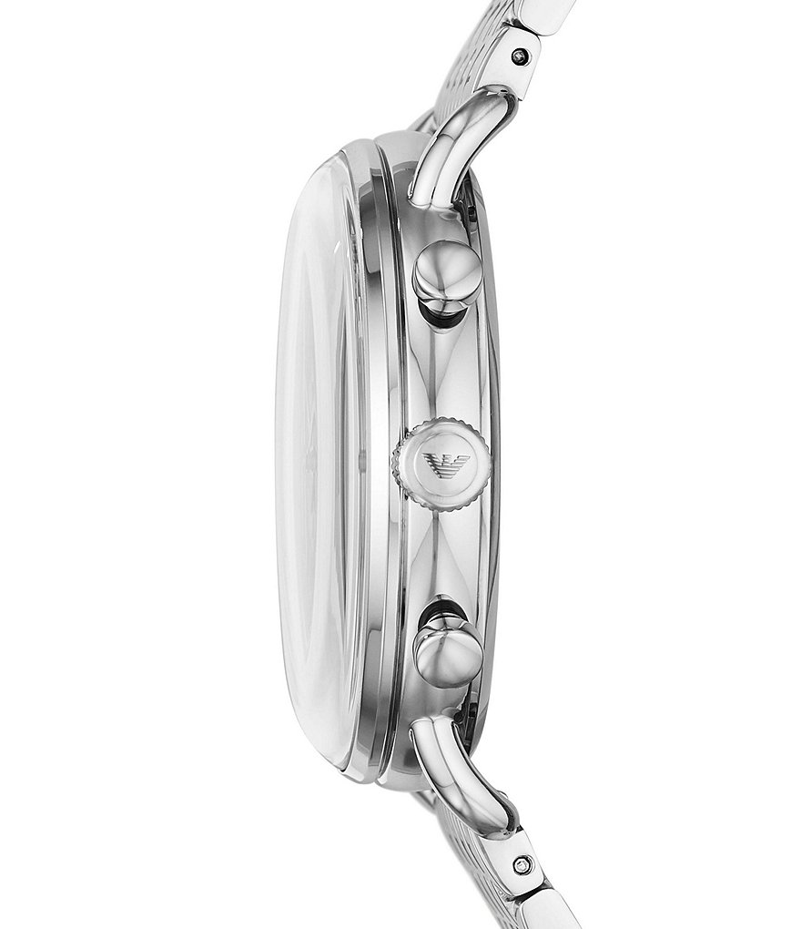 Emporio Armani Men's Blue Dial Quartz Chronograph Stainless Steel Watch