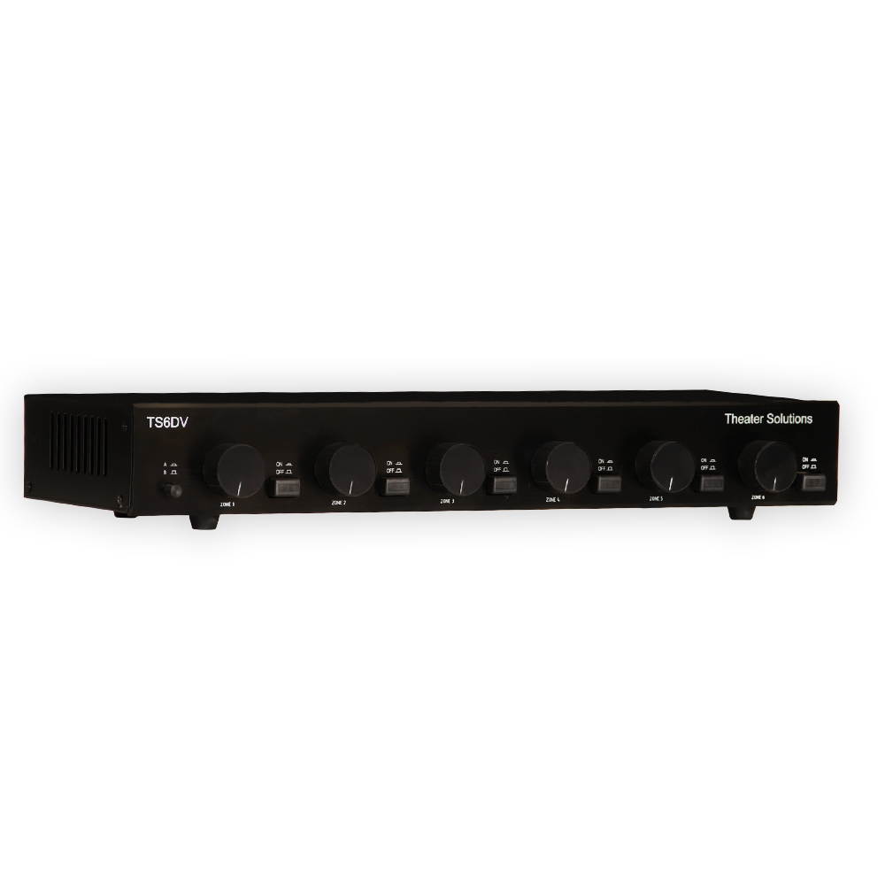 Theater Solutions TS6DV Speaker Selector Box Dual Input and 500 Feet 4 Conductor 16 Gauge CL3 Wire