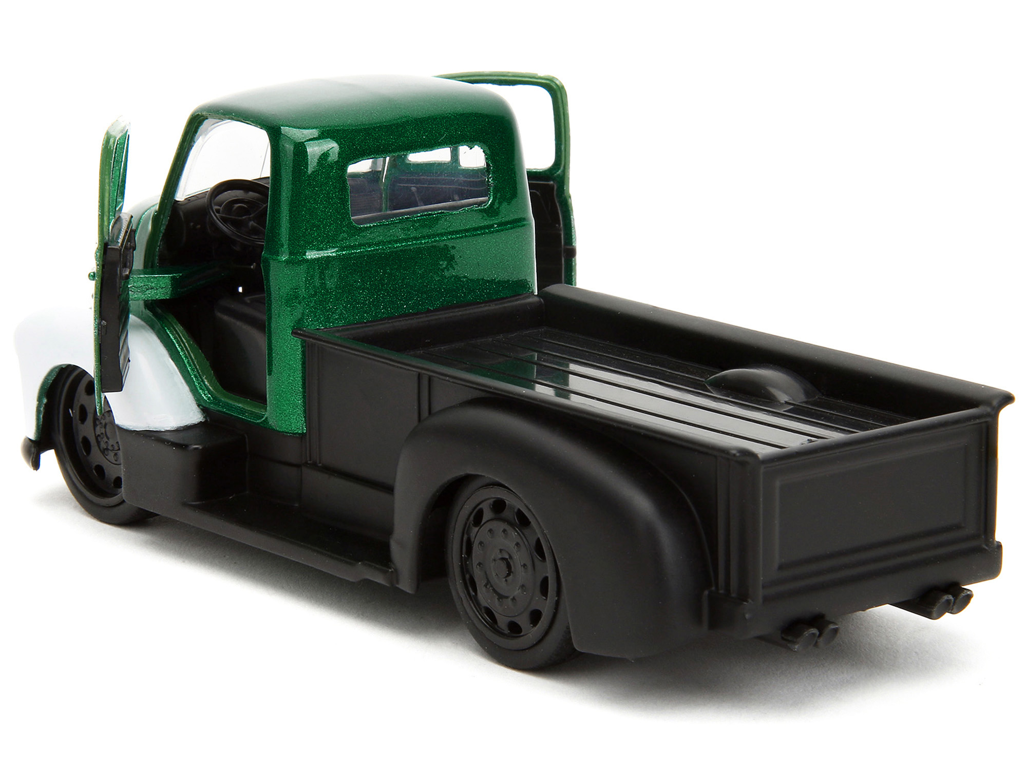1952 Chevrolet COE Pickup Truck Green Metallic and Black and Green Lantern Diecast Figure "DC Comics" "Hollywood Rides" Series 1/32 Diecast Model Car by Jada