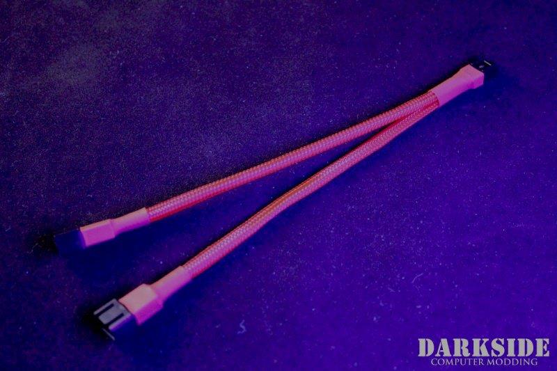 Darkside 3-Pin Dual Fan Power Y-Cable Splitter - Red UV (DS-0438)