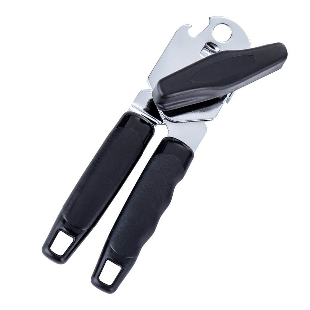 1Pc Can Opener Multifunction Bottle Opener Portable Can Lid Cutter Opener Non-Slip Can Lid Lifter (Black)