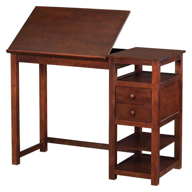 Drafting and Craft Counter Height Desk Coffee - Dorel Living