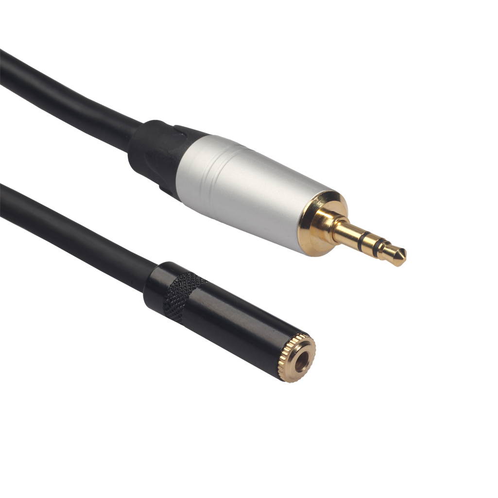 REXLIS 3.5mm Male to Female Audio Cable 0.3m Aluminum Alloy Shell Plug Video Cable for Tablet