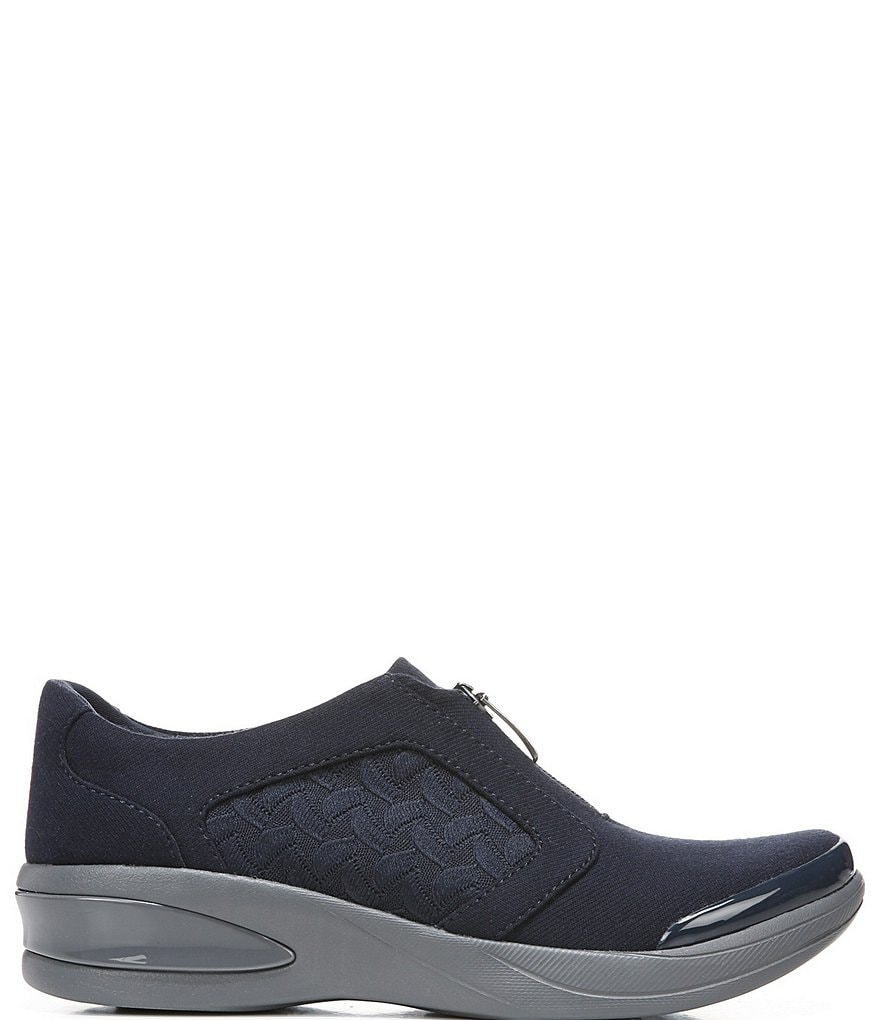 Bzees Florence Center Front Zip Slip-On Washable Sneakers