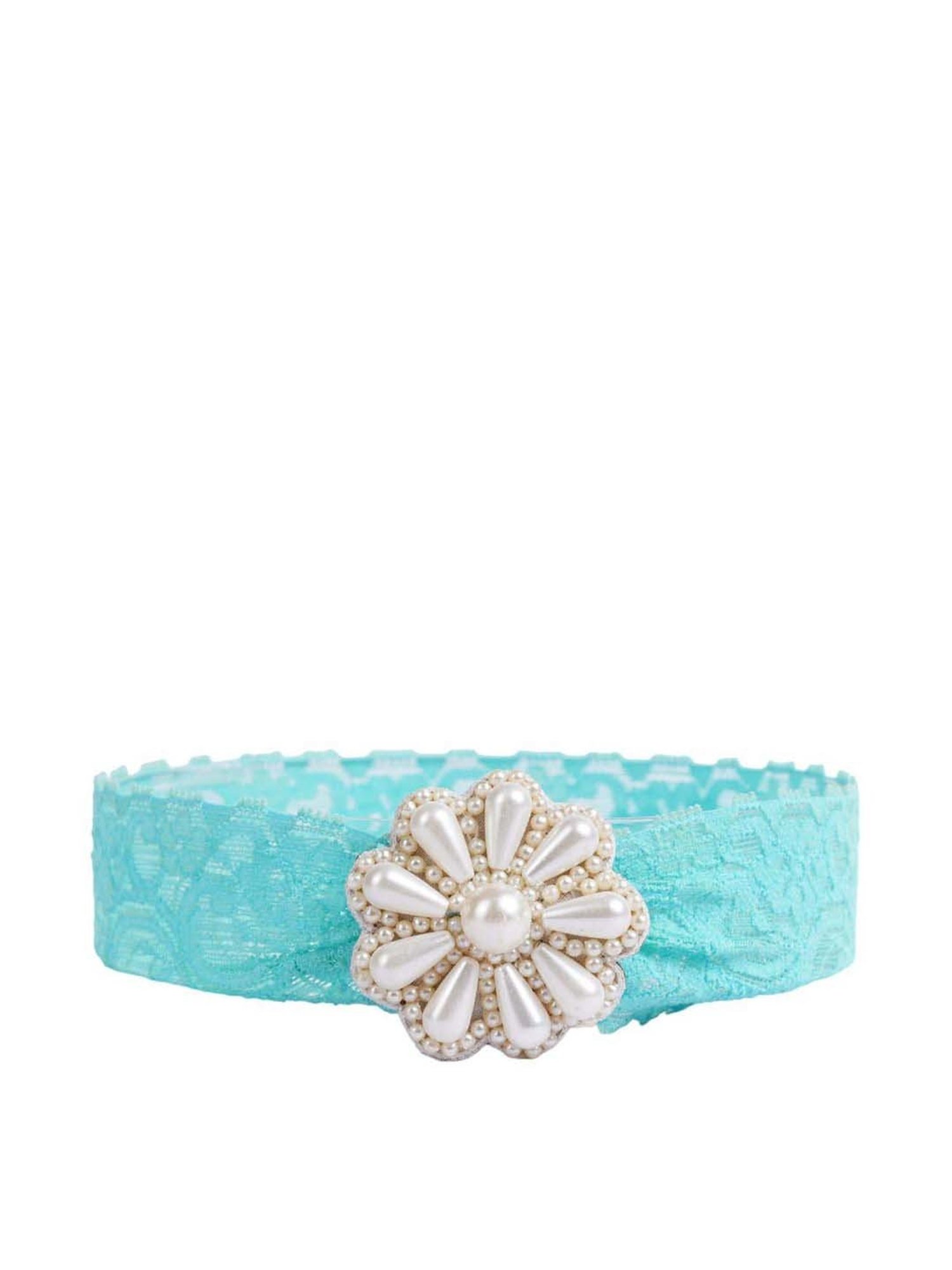 Choko Blue Embellished Hair Band