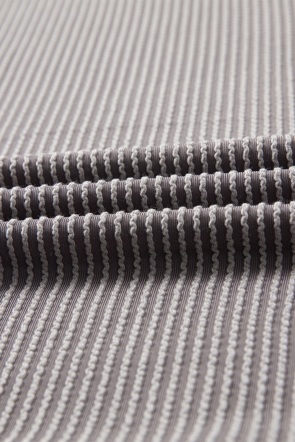 Medium Grey Corded Sleeveless Top and Pocketed Shorts Set