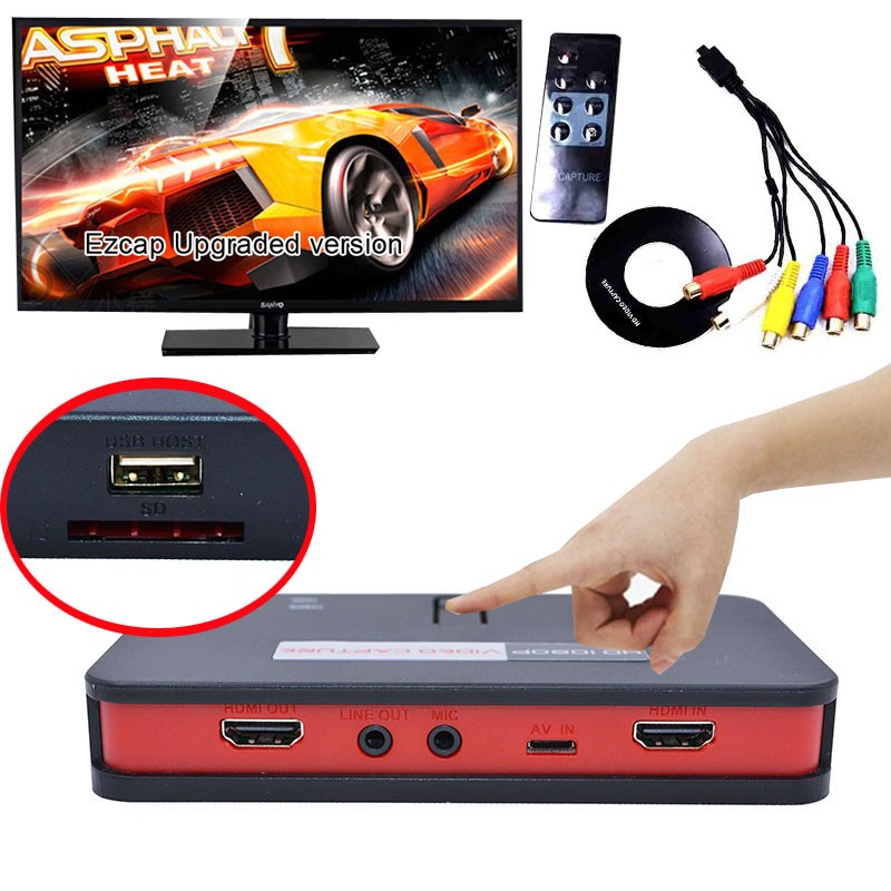 EZCAP 284 1080P HDMI Game HD Video Capture Box Grabber For XBOX PS3 PS4 TV Medical online Video Live Streaming Video Recorder