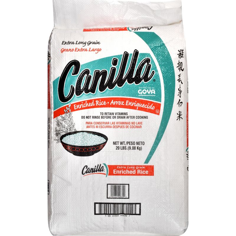 Canilla Etra Long Grain Enriched Rice - 20lbs