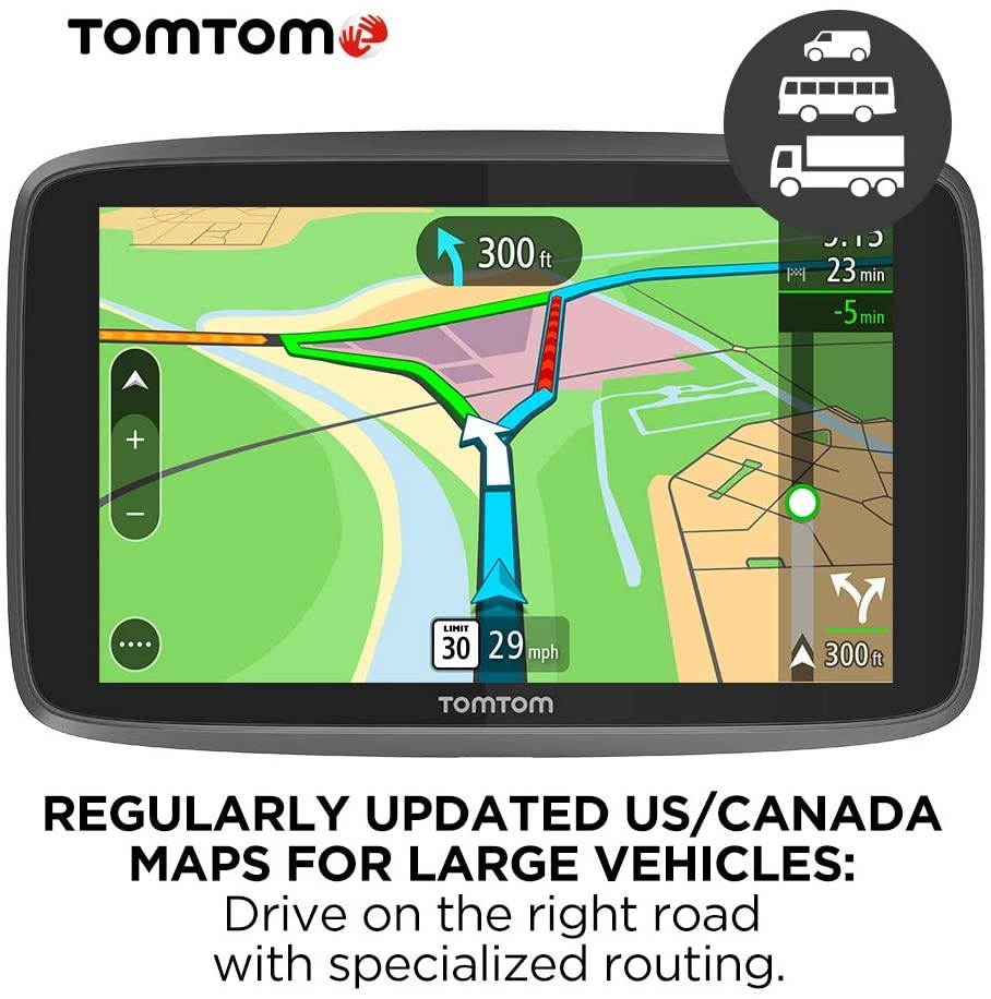 TomTom Trucker 520 5 Inch Gps Navigation Device For Trucks with Wi-Fi Connectivity, Smartphone Services, Real Time Traffic And Maps Of North America