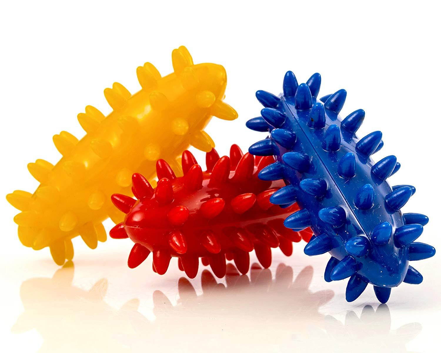 Spiky Sensory Rollers (Pack of 3) - Unbreakable Fidget Toys / Sensory Toys - BPA / Phthalate / Latex-Free