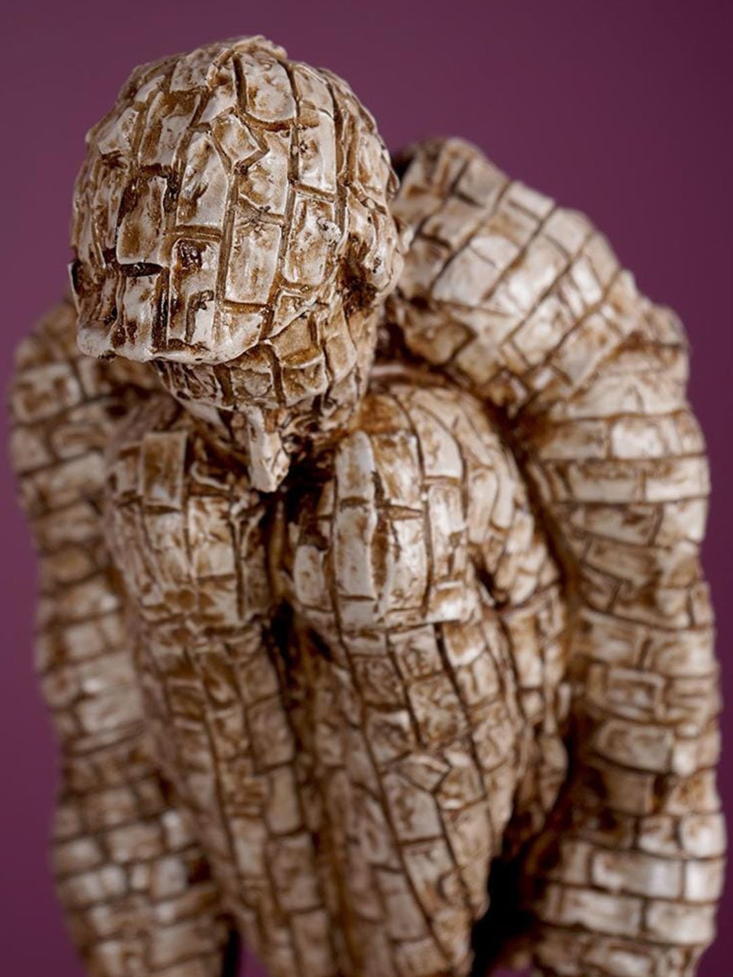 The Artment White Polyresin Surreal Bricked Man Table Accent