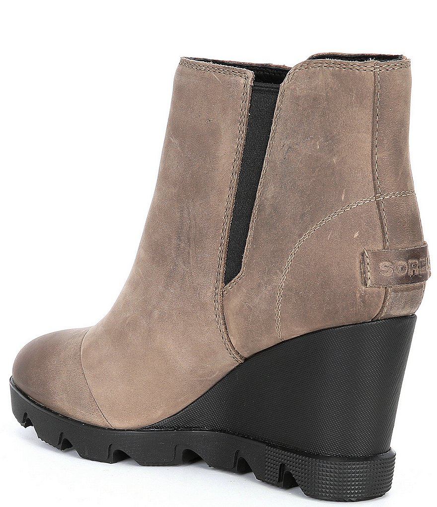 Sorel Joan Uptown Zip Waterproof Leather Wedge Booties