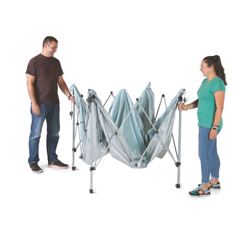 Caravan Canopy Domain 10 x 20 Foot Straight Leg Instant Canopy Tent Set, Black