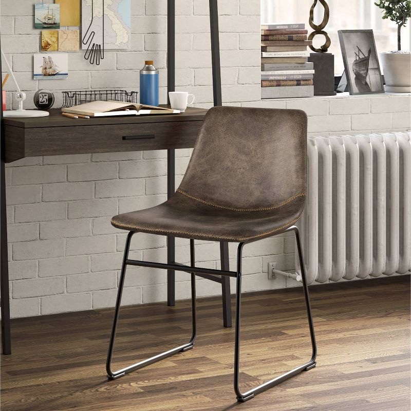 Set of 2 Jackson Dining Chair Brown - Finch