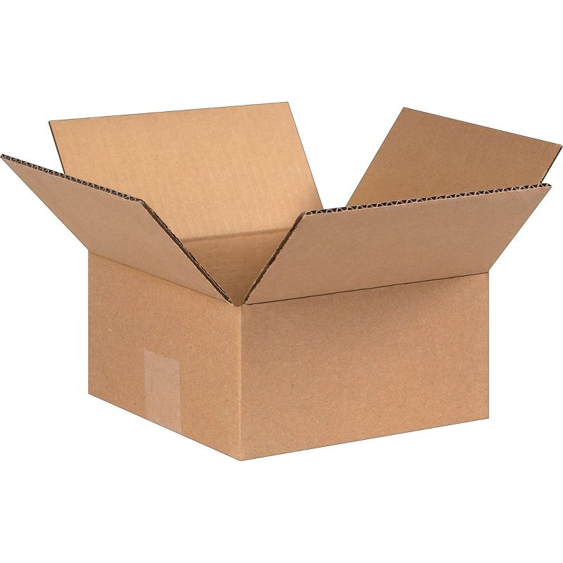 COASTWIDE 8 x 8 x 4 Shipping Boxes, 32 ECT, Brown 80804